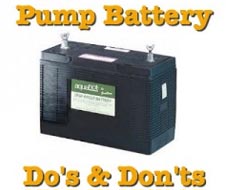 Pump battery do's and don’t's