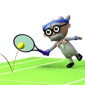 Inspector pumphead - Playing tennis in court