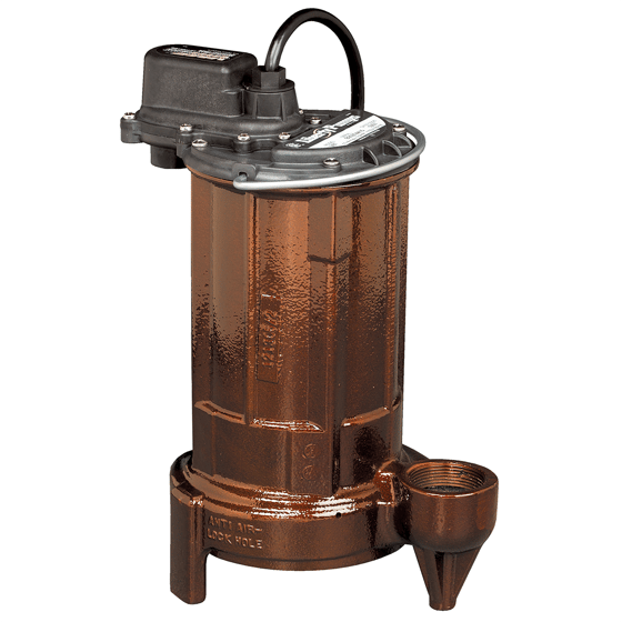 Liberty 280-5, Effluent Pump .5 HP, 115v, 1 Phase,  Manual, 50 Ft. Cord, 1-1/2 Inch Discharge