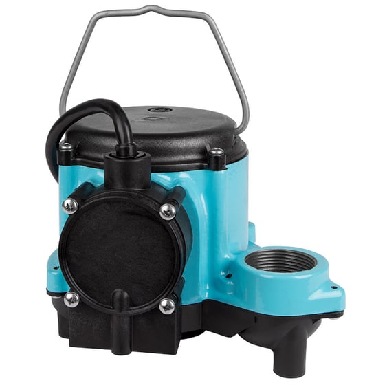 Little Giant 506125, Model 6-CIA, 6 Series,  Automatic Submersible Sump Pump,  46 GPM, 1/3 HP, 115 Volt, 1 Phase, 25ft. power cord