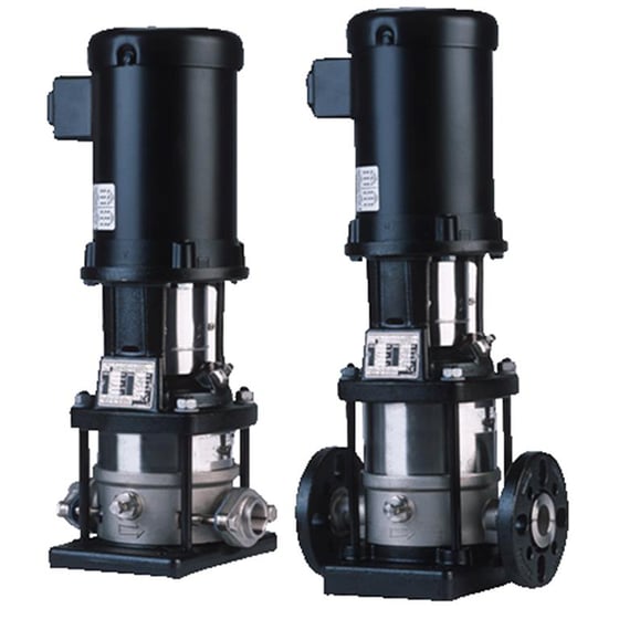 Grundfos 96081421, Model CRI 1s-12, CRI 1s Series, Vertical Multistage Centrifugal Pumps, 3/4 HP, 208-230/460 Volts, 3 Phase, 3439 RPM, 12 Stages, 1-1/4" NPT Suction, 1-1/4" NPT Discharge, 5.74 GPM Max., 313.09 ft Max. Head, Cast Iron, HQQE Shaft Seal, AN