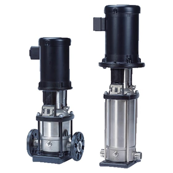 Grundfos 96081912, Model CRN 1s-27, CRN 1s Series, Vertical Multistage Centrifugal Pump, 2 HP, 208-230/460 Volts, 27 Stages, 3510 RPM, 3 Phase, 1-1/4" NPT Suction, 1-1/4" NPT Discharge, 5.73 GPM Max., 713.87 ft Max. Head, 316 Stainless steel, HQQV Shaft S