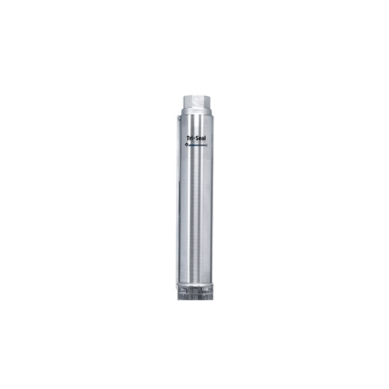 Franklin Electric, 93659008, Model 90FH3S4-PE, 4'' High Capacity Submersible Pump End without Check Valve, 3 HP, 90 GPM, 2" NPT Discharge, 8 Stage, Stainless Steel