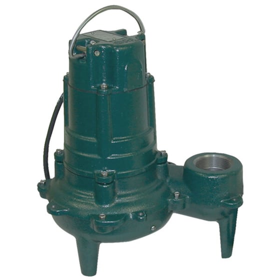 Zoeller 270-0002, Model N270, Waste-Mate 270 Series, Sewage Pump, 1 HP, 115 Volts, 1 Phase, 15 Amps, 2" NPT Discharge, 132 GPM Max, 29 ft Max Head, 20 ft Cord, Manual