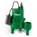 Myers SRM4V 20, SRM4 Series, Sewage Pump with Vertical Float Switch, 4/10 HP, 115 Volts, 1 Phase, 2" NPT Vertical Discharge, 92 GPM Max, 18 ft Max Head, 20 ft Cord, Automatic