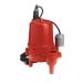 Red Lion 620040, Model RL31EA, Effluent/Sewage Pump with Piggyback Float Switch, 1/3 HP, 115 Volts, 1 Phase, 2" FNPT Discharge, 6300 GPH Max, 28 ft Max Head, 20 ft Cord, Automatic