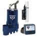 PHCC Pro-Series S2033-DFC1, Sump/Effluent Pump with Dual Float Switch and Standard Controller, S2 Series, 1/3 HP, 115 Volts, 1-1/2" Discharge, 68 GPM Max, 23 ft Max Head, 10 ft Cord
