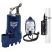 PHCC Pro-Series S2033-DFC2, Sump/Effluent Pump with  Dual Float Switch and Deluxe Controller, S2 Series, 1/3 HP, 115 Volts, 1-1/2" Discharge, 68 GPM Max, 23 ft Max Head, 10 ft Cord