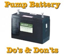 Pump Product's Sump Pump Battery Do's & Don'ts