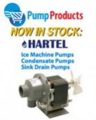 PUMP PRODUCTS ANNOUNCES DEEP STOCK OF HARTELL ICE MACHINE & CONDENSATE PUMPS